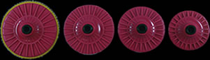 Variedad de platos soporte para los discos abrasivos con sistema sobresaliente patentado
